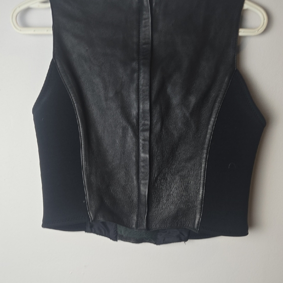 First Genuine Leather Lace-Up Corset Vest - Size Small - Picture 7 of 11